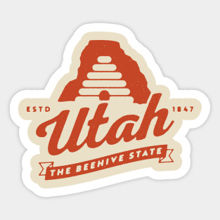 Utah The Beehive State Sticker